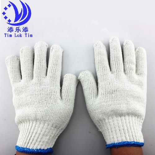 700克白色七针灯罩棉粗纱棉线防护手套 —— 劳保用品批发优选